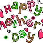 Happy Mothers Day Cartoon Doodle Text
